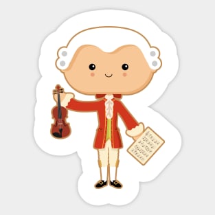 Wolfgang Amadeus Mozart Sticker